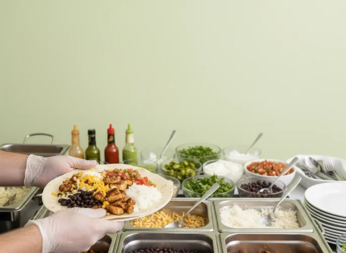 Healthy plate for burrito